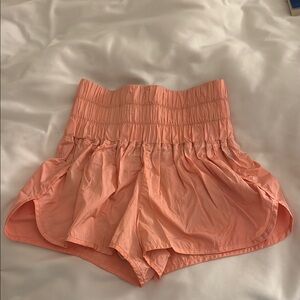 Free people Peach High-Waisted athletic Shorts